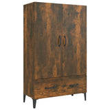 Vidaxl hoge kast 70x31x115 cm bewerkt hout gerookt eikenkleurig