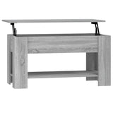 Vidaxl salontafel 101x49x52 cm bewerkt hout grijs sonoma eikenkleurig
