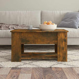 Vidaxl salontafel 79x49x41 cm bewerkt hout gerookt eikenkleurig