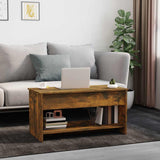Vidaxl salontafel 102x50x52,5 cm bewerkt hout gerookt eikenkleurig