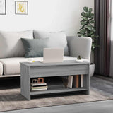 Vidaxl salontafel 102x50x52,5 cm bewerkt hout grijs sonoma eikenkleur