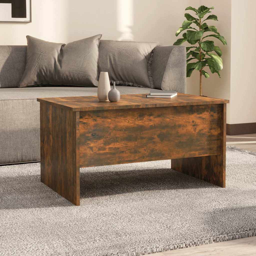 Vidaxl salontafel 80x50x42,5 cm bewerkt hout gerookt eikenkleurig
