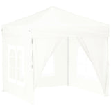 Vidaxl partytent inklapbaar met zijwanden 2x2 m wit