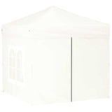 Vidaxl partytent inklapbaar met zijwanden 2x2 m wit