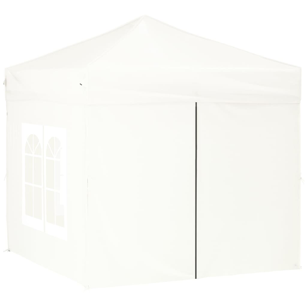 Vidaxl partytent inklapbaar met zijwanden 2x2 m wit