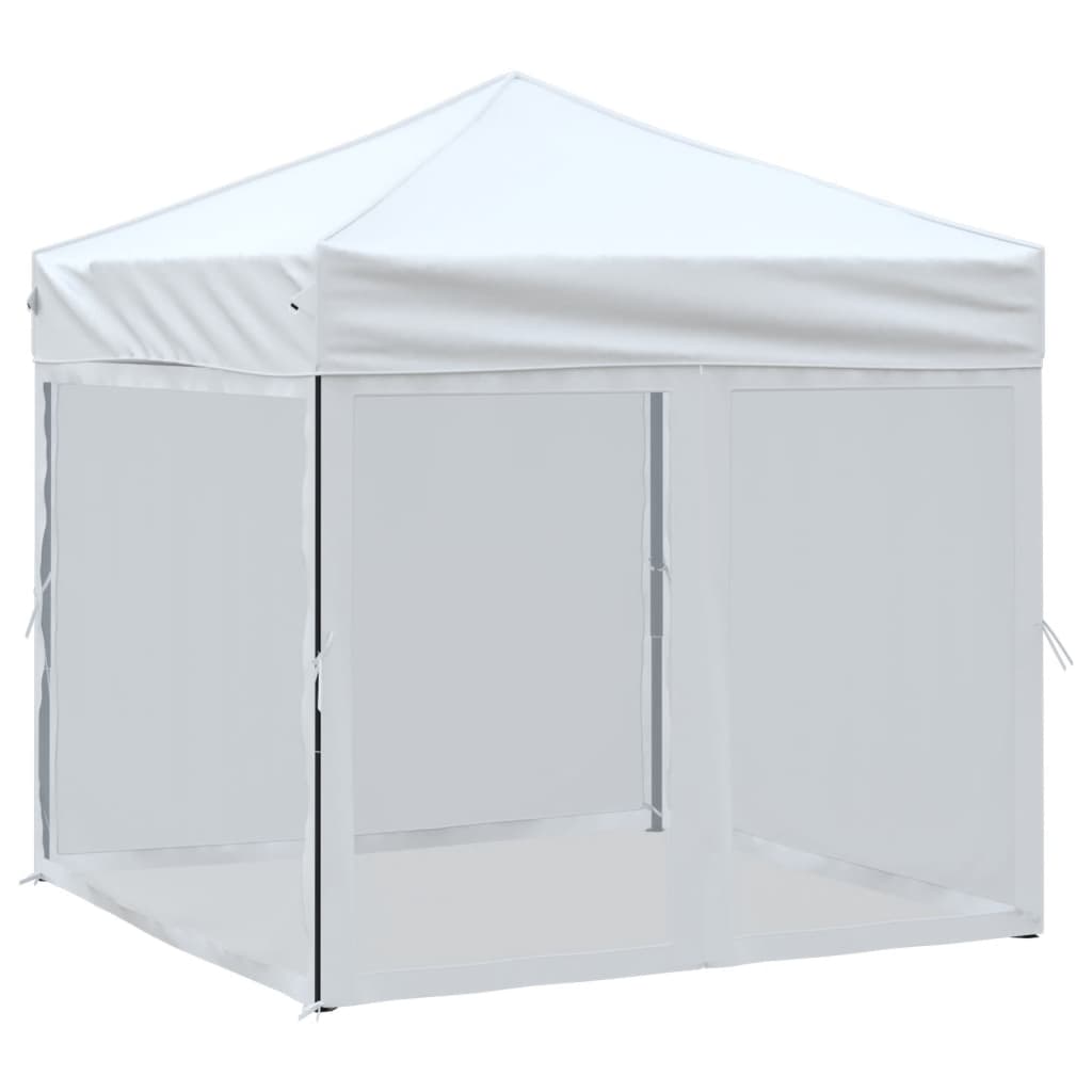 Vidaxl partytent inklapbaar met zijwanden 2x2 m wit