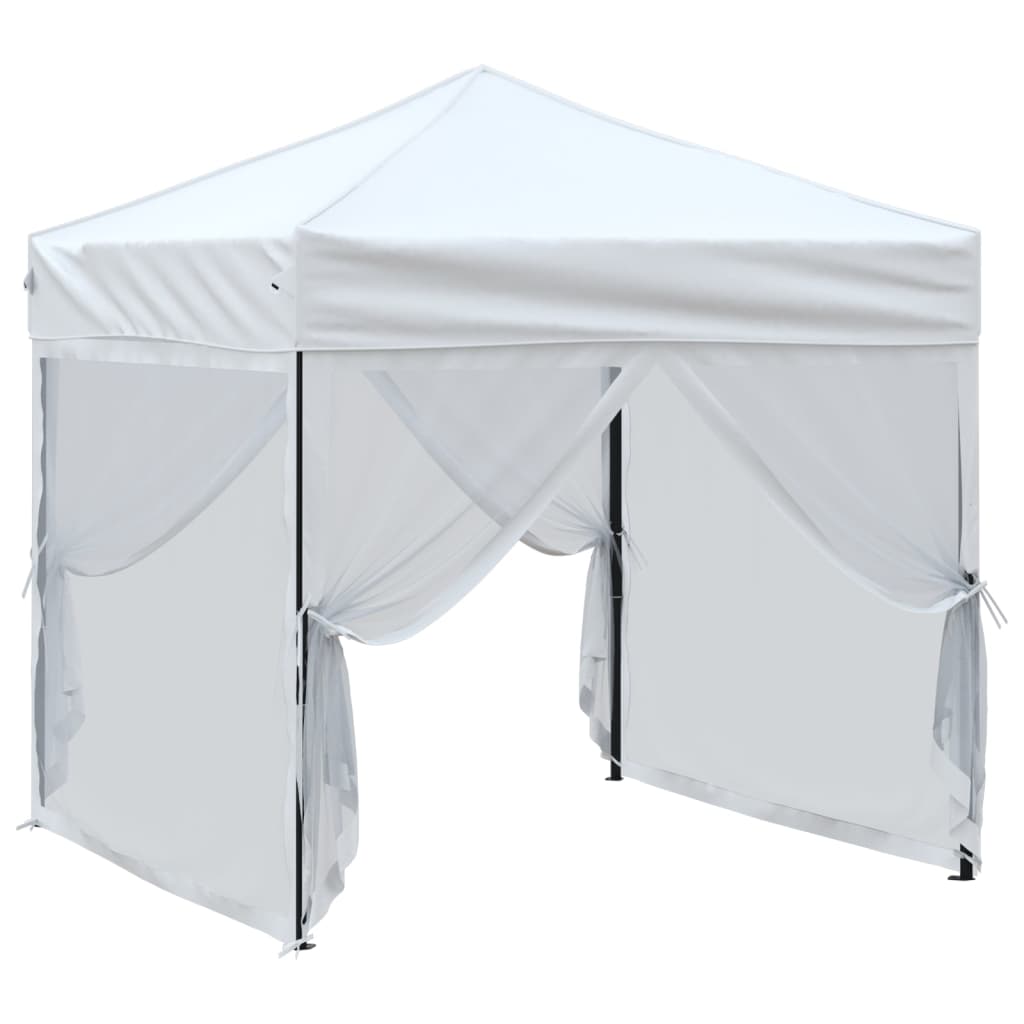 Vidaxl partytent inklapbaar met zijwanden 2x2 m wit