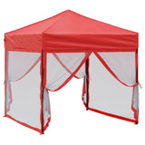 Vidaxl partytent inklapbaar met zijwanden 2x2 m rood