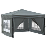 Vidaxl partytent inklapbaar met zijwanden 3x3 m antracietkleurig