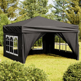 Vidaxl partytent inklapbaar met zijwanden 3x3 m zwart