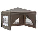 Vidaxl partytent inklapbaar met zijwanden 3x3 m taupe