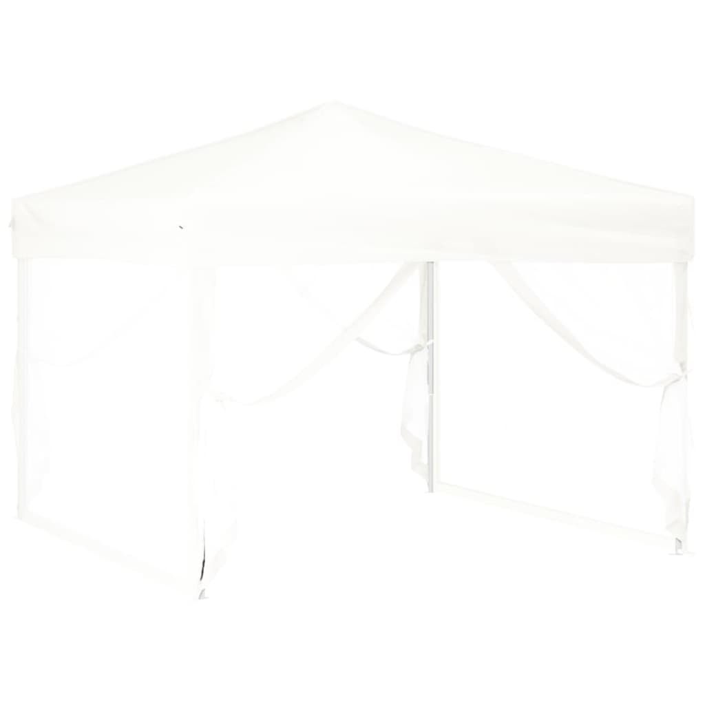 Vidaxl partytent inklapbaar met zijwanden 3x3 m wit