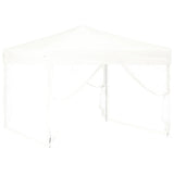 Vidaxl partytent inklapbaar met zijwanden 3x3 m wit