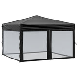 Vidaxl partytent inklapbaar met zijwanden 3x3 m zwart