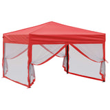 Vidaxl partytent inklapbaar met zijwanden 3x3 m rood