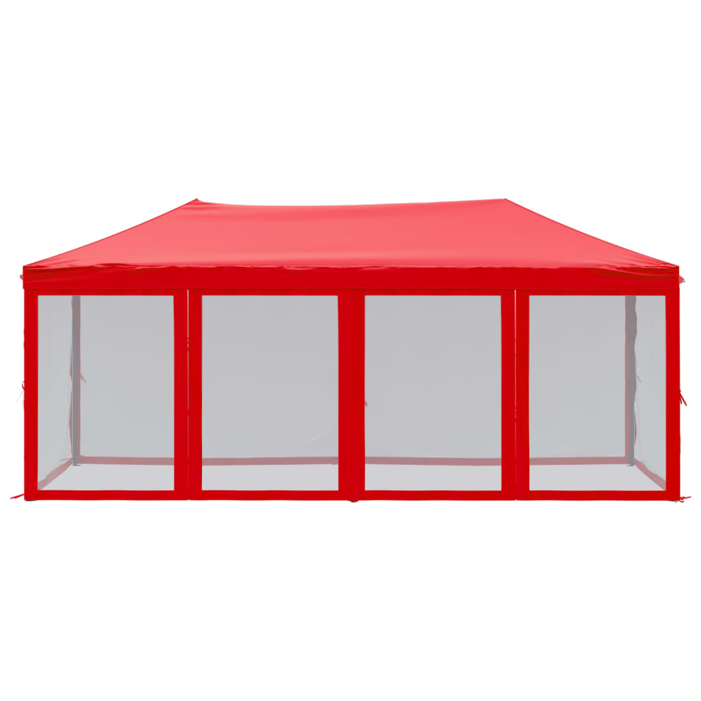 Vidaxl partytent inklapbaar met zijwanden 3x6 m rood