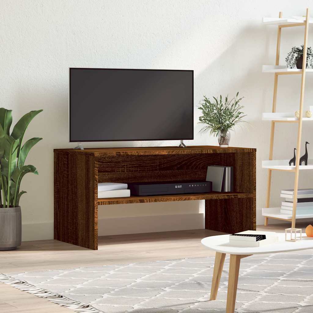 Vidaxl tv-meubel 80x40x40 cm bewerkt hout bruin eikenkleur