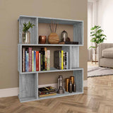 Vidaxl boekenkast kamerscherm 80x24x96 cm bewerkt hout grijs sonoma