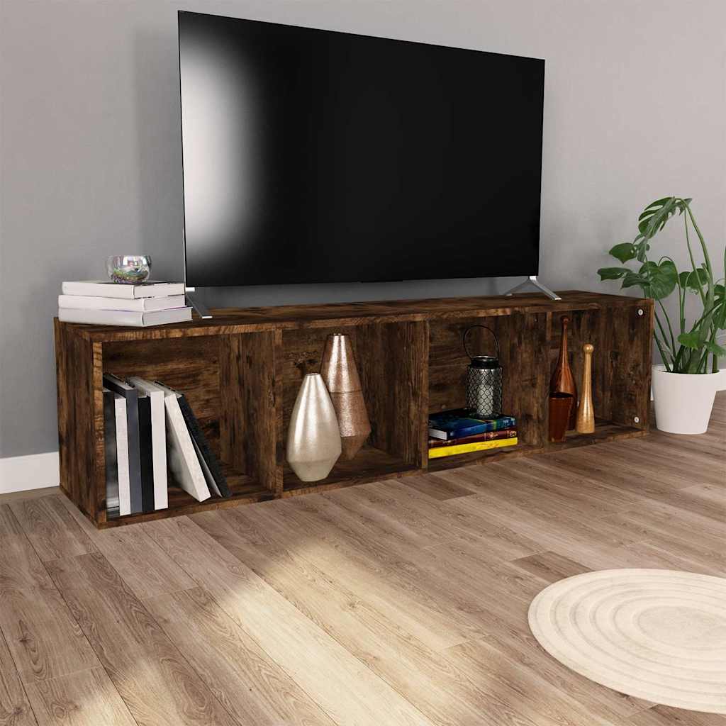 Vidaxl boekenkast tv-meubel 36x30x143 cm bewerkt hout gerookt eiken