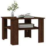Vidaxl salontafel 60x60x42 cm bewerkt hout bruin eikenkleur