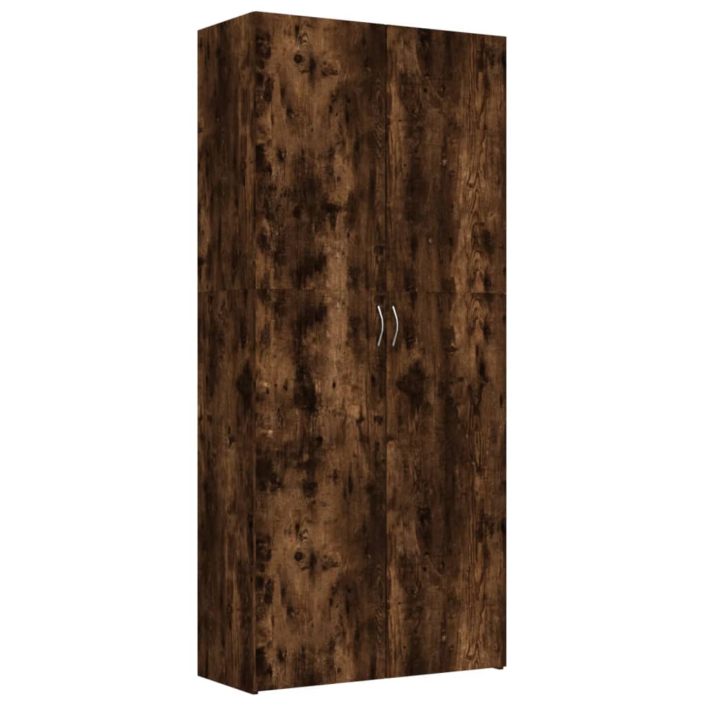 VidaXL Schoenenkast 80x35,5x180 cm bewerkt hout gerookt eikenkleurig