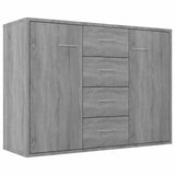 Vidaxl dressoir 88x30x65 cm bewerkt hout grijs sonoma eikenkleurig