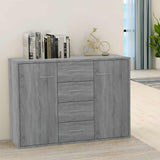 Vidaxl dressoir 88x30x65 cm bewerkt hout grijs sonoma eikenkleurig
