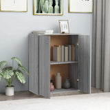 Vidaxl dressoir 60x30x75 cm bewerkt hout grijs sonoma eikenkleurig