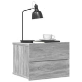Vidaxl nachtkastjes 2 st 40x30x30 cm bewerkt hout grijs sonoma eiken