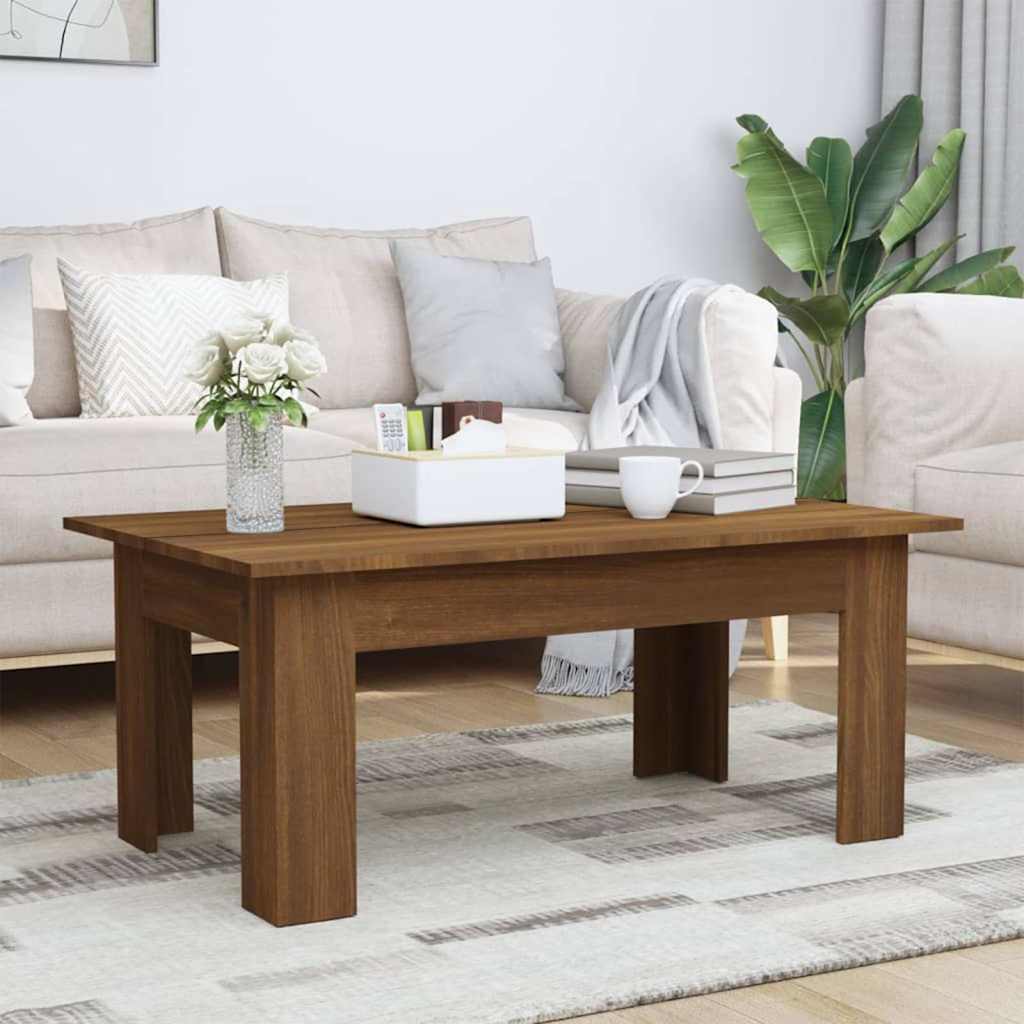 Vidaxl salontafel 100x60x42 cm bewerkt hout bruin eikenkleur