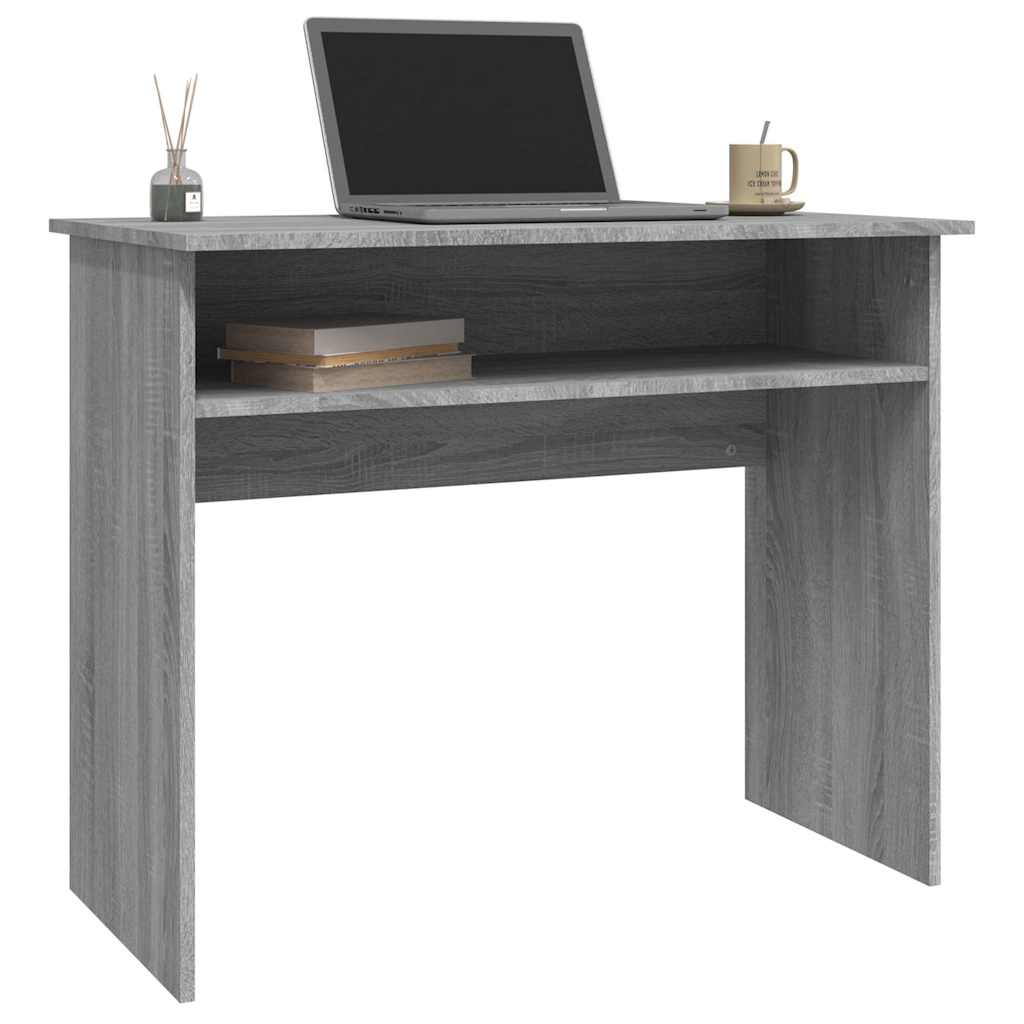Vidaxl bureau 90x50x74 cm bewerkt hout grijs sonoma eikenkleurig