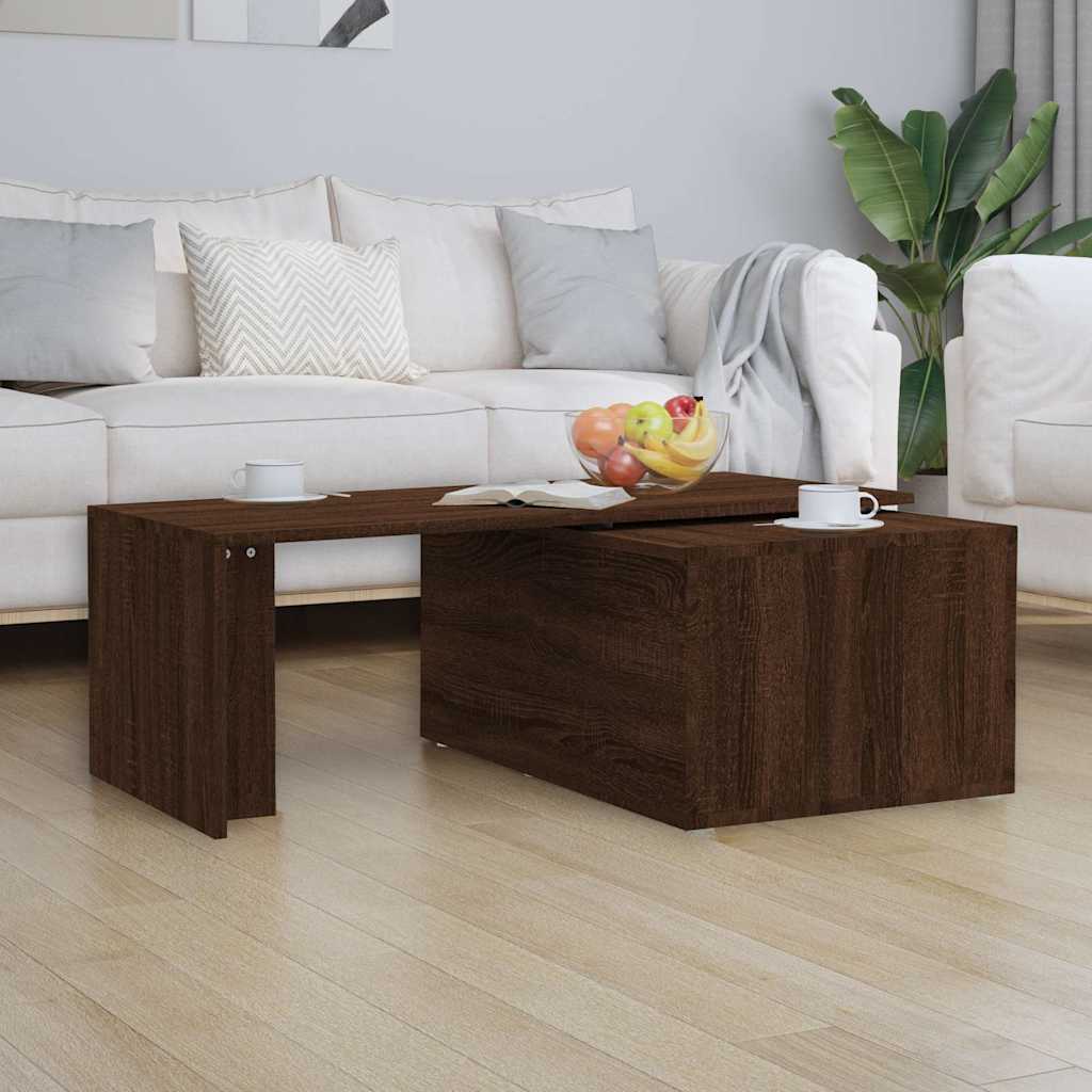 Vidaxl salontafel 150x50x35 cm bewerkt hout bruin eikenkleur