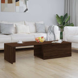 Vidaxl salontafel 150x50x35 cm bewerkt hout bruin eikenkleur