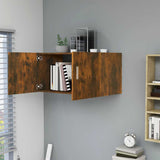 Vidaxl hangkast 80x39x40 cm bewerkt hout gerookt eikenkleurig