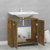 Vidaxl badkamerkast 60x33x60 cm bewerkt hout gerookt eikenkleurig