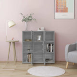 Vidaxl boekenkast 90x30x90 cm bewerkt hout grijs sonoma eikenkleurig