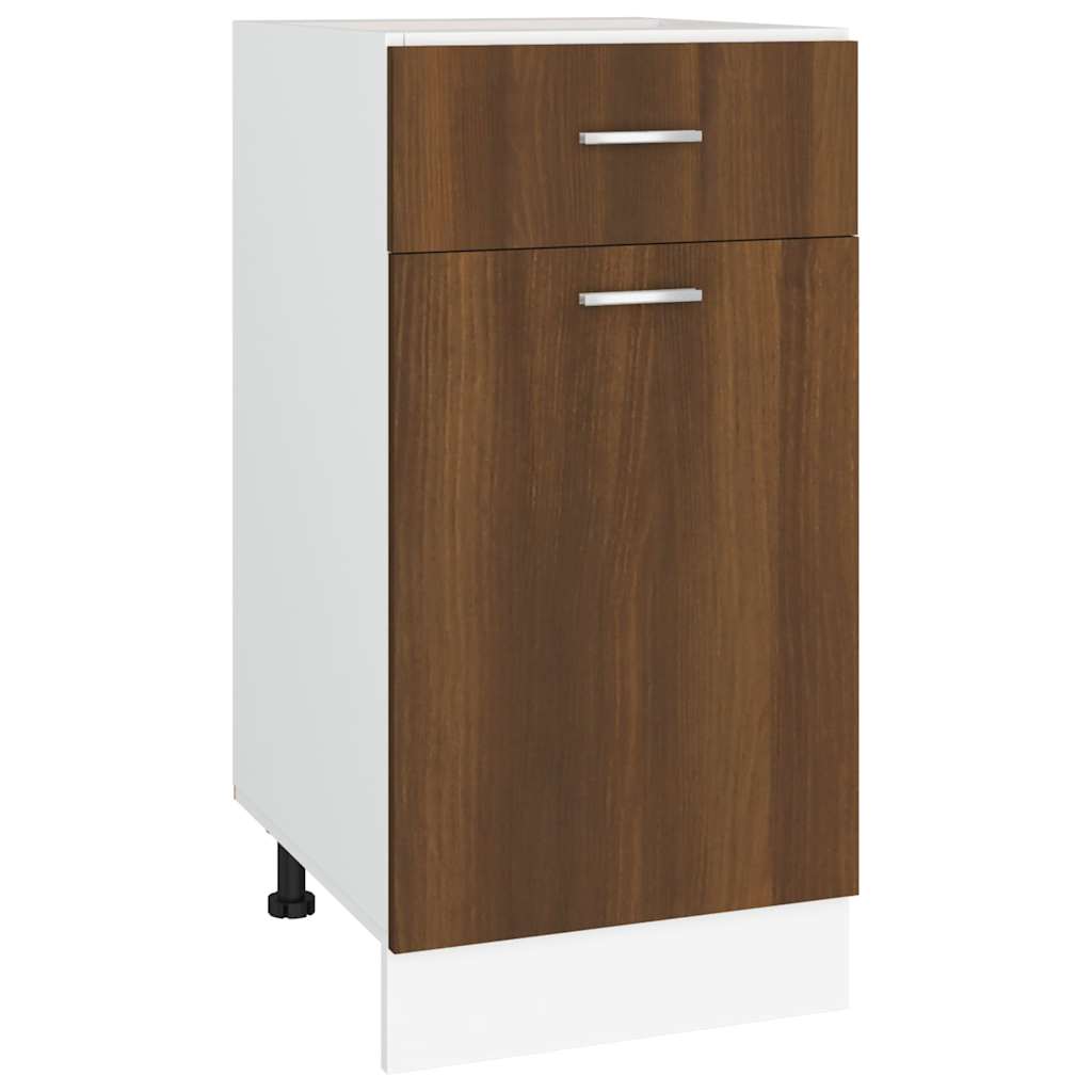 Vidaxl onderkast met lade lyon 40x46x81,5 cm bewerkt hout bruin eikenkleur