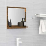 Vidaxl badkamerspiegel 40x10,5x37 cm bewerkt hout gerookt eikenkleurig