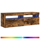 Vidaxl tv-meubel met led-verlichting 120x35x40 cm gerookt eikenkleurig