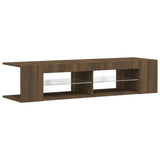 Vidaxl tv-meubel met led-verlichting 135x39x30 cm bruin eikenkleur