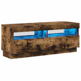 Vidaxl tv-meubel met led-verlichting 100x35x40 cm gerookt eikenkleurig