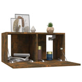 Vidaxl tv-meubel hangend 60x30x30 cm bewerkt hout gerookt eikenkleurig