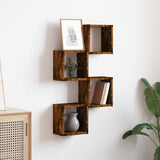 Vidaxl wandschappen 4 pcs gerookt eiken 26 x 15 x 26 cm bewerkt hout