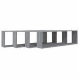Vidaxl wandschappen kubus 4 st 100x15x30 cm bewerkt hout grijs sonoma