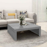Vidaxl salontafel 100x100x35 cm bewerkt hout grijs sonoma eikenkleurig