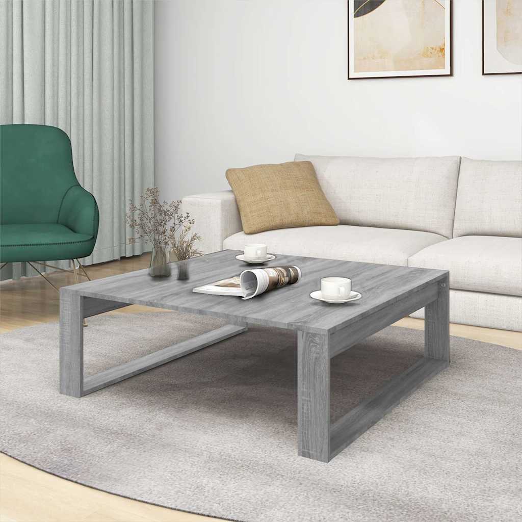 Vidaxl salontafel 100x100x35 cm bewerkt hout grijs sonoma eikenkleurig