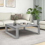 Vidaxl salontafel 100x100x35 cm bewerkt hout grijs sonoma eikenkleurig