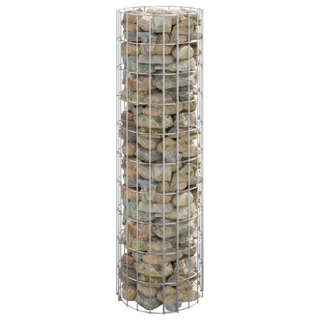 Vidaxl gabion paal rond ø30x100 cm gegalvaniseerd staal