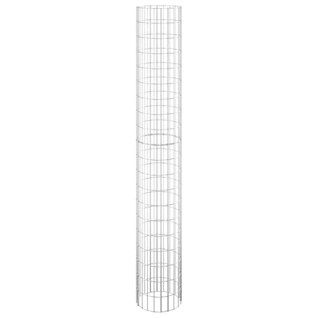 Vidaxl gabion paal rond ø30x200 cm gegalvaniseerd staal