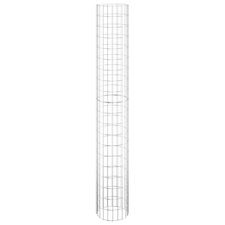 Vidaxl gabion paal rond ø30x200 cm gegalvaniseerd staal